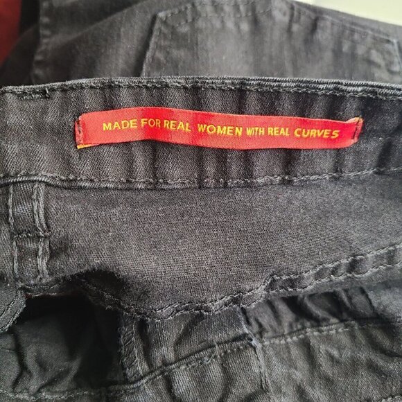 Not Your Daughter's Jeans Black Wide Leg Crop Stretch Tummy Tuck Jeans USA - Picture 10 of 11